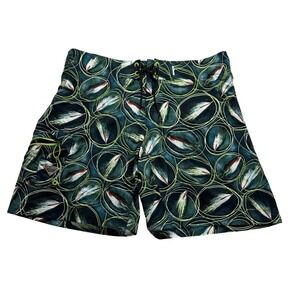 Columbia Men SZ 42 Board Shorts Fishing Flies Omni-Shield, bottle opener, trunks